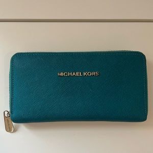 Turquoise Michael kors wallet